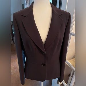 NWT ANN TAYLOR CHOCOLATE BROWN LINED SUIT JACKET